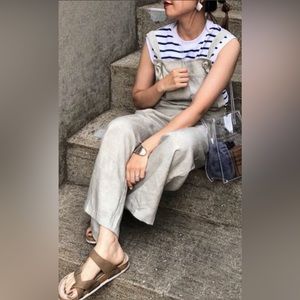 Linen-blend Zara overalls, size Small